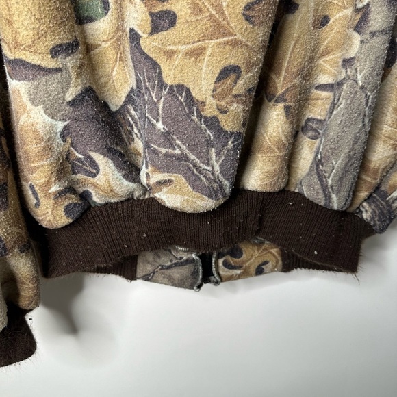 Vintage 90s Polar Fleece Full Zip Camo Hunting Spartan Realtree Jacket Men's XL - Picture 7 of 7
